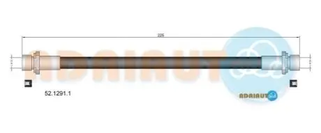 Шланг гальм. передн. лів. TOYOTA YARIS 06- ADRIAUTO 52.1291.1 Купити в Україні