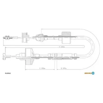 Трос зчеплення (1050мм/725мм) VW GOLF III, VENTO 1.4-2.0 10.91-04.99 ADRIAUTO 5501582 Купити в Україні