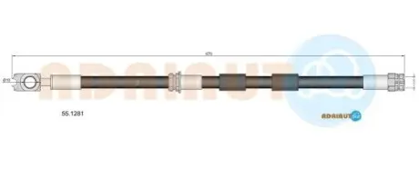 Фото Тормозной шланг (передний) Skoda Octavia/Superb/VW Golf/Passat 12- ADRIAUTO (551281) изображение 1