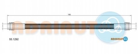 VW шланг тормозов. задн. PHAETON 02- ADRIAUTO 55.1292 (фото 1)