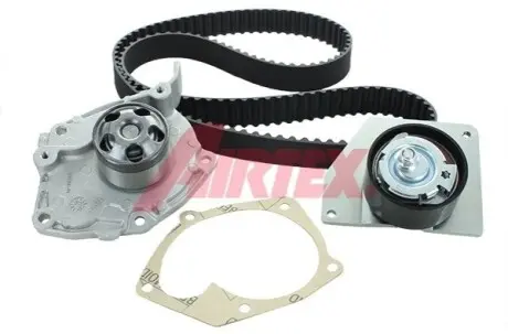 RENAULT К-кт ГРМ (помпа з прокл. + ремінь + ролик) GRAND SCENIC III 1.9 dCi 09-, MEGANE CC 1.9 dCi 10-, SUZUKI GRAND VITARA II 1.9 DDiS 05-15 AIRTEX WPK-196001 Купити в Україні