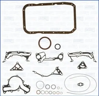 Комплект прокладок двигуна (низ) CHRYSLER LE BARON, SARATOGA, VOYAGER II DODGE STEALTH MITSUBISHI DEBONAIR, PAJERO I, PAJERO II, SIGMA PLYMOUTH SUNDANCE, VOYAGER 3.0 07.86-03.01 AJUSA 54064400