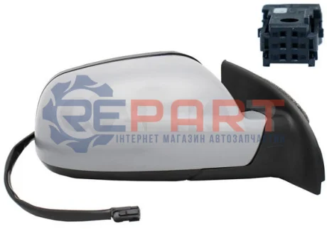 Дзеркало заднього виду (під фарбування) Peugeot 307 00- (R) (електро/підігрів) ALKAR 6136307