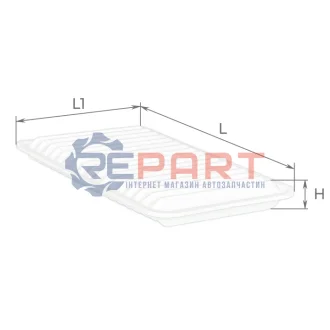 Фільтр повітряний Mazda 3 1.4/1.6i 03-15 ALPHA FILTER AF1013 Купити в Україні