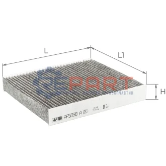 Фільтр салону Ford Focus II/Volvo C30/C70 II/S40 II/V50 04-13 (вугільний) ALPHA FILTER AF5038A Купити в Україні