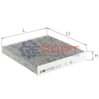 Фільтр салону Land Rover Discovery/Range Rover 16- (вугільний) ALPHA FILTER AF5068A Купити в Україні