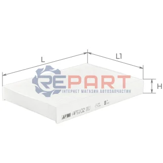 Фільтр салону ALPHA FILTER AF5102 Купити в Україні