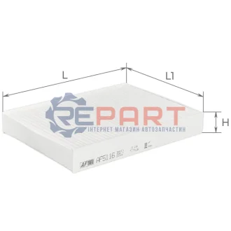 Фільтр салону Renault Trafic III/Scenic III 09 ALPHA FILTER AF5116 Купити в Україні