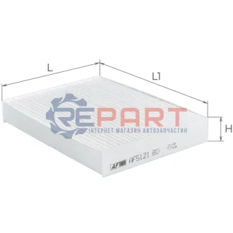Фильтр салона NISSAN X-TRAIL III 14-, RENAULT LODGY 12- (выр-во) ALPHA FILTER AF5121 Купить в Украине
