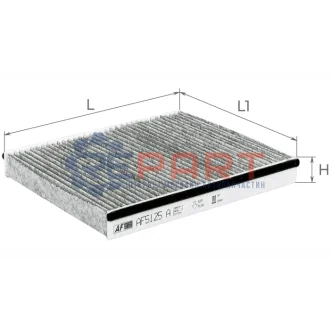 ALPHA HONDA фільтр салону (вугілля) Civic 06 ALPHA FILTER AF5125A Купити в Україні