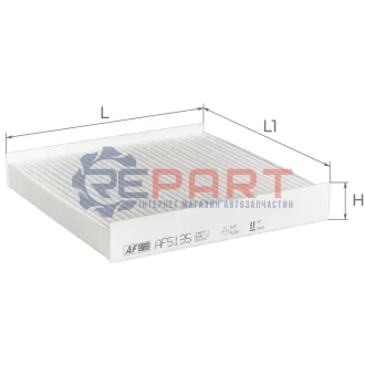 Фільтр салону Citroen Berlingo/Peugeot Partner 1.1-2.0HDI -08 (вугільний) ALPHA FILTER AF5135 Купити в Україні