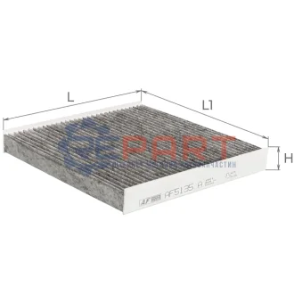 Фільтр салону Citroen Berlingo/Peugeot Partner 1.1-2.0HDI 96- (+AC) ALPHA FILTER AF5135A Купити в Україні