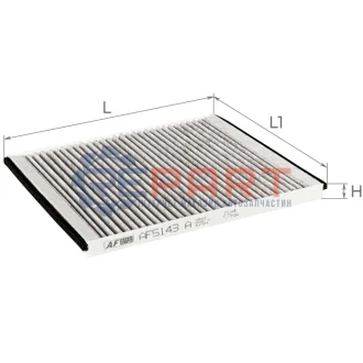ALPHA CHEVROLET фільтр салону (вугілля) Aveo 05 ALPHA FILTER AF5143a Купити в Україні