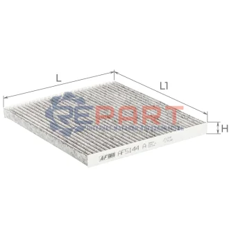 ALPHA VOLVO фільтр салону (вугілля) S40/V40 95 ALPHA FILTER AF5144A Купити в Україні