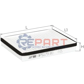 Фільтр салону ALPHA FILTER AF5173 Купити в Україні
