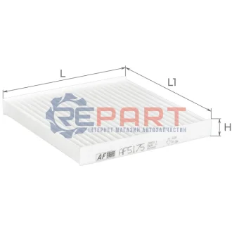 ALPHA SUBARU фільтр салону Justy 1,0 07-, DAIHATSU Sirion 1,0-1,5 05 ALPHA FILTER AF5175 Купити в Україні