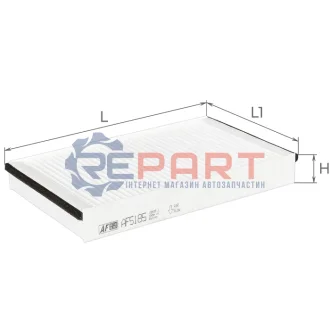 ALPHA FIAT фільтр повітряний салону MULTIPLA 98 ALPHA FILTER AF5185 Купити в Україні