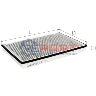 ALPHA DB Фільтр салону (вугіл) W168 A-klasse 97-04, Vaneo 02 ALPHA FILTER AF5187A Купити в Україні