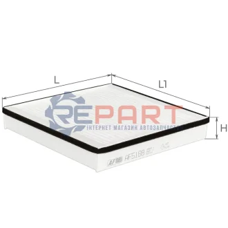 Фільтр салону ALPHA FILTER AF5188 Купити в Україні