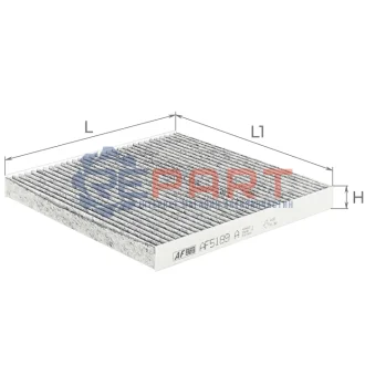 ALPHA DB фільтр салону (вугілля) Smart Fortwo 07 ALPHA FILTER AF5189A Купити в Україні