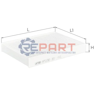 Фільтр салону Renault Trafic III/Scenic III 09 ALPHA FILTER AF5190 Купити в Україні