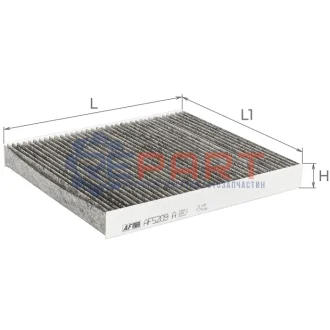 ALPHA VW фільтр салону (вугілля) Polo 1,0 17 ALPHA FILTER AF5209A Купити в Україні