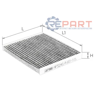 Фільтр салону Great Wall Haval H3/H5 10- (вугільний) ALPHA FILTER AF5241a