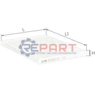 Фільтр салону ALPHA FILTER AF5262 Купити в Україні