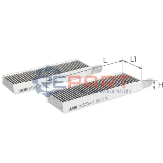 Фільтр салону Citroen C4 20-/Opel Corsa F 19- (к-кт 2шт) (вугільний) ALPHA FILTER AF5273a-2 Купити в Україні