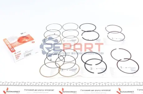 Кільця поршневі Chevrolet Lacetti 1.8 LDA (+0.25/80,75mm) (1.2x1.2x2.0) (к-кт 4 циліндра) AMP PR-CHE-49-3549-025-SET Купити в Україні