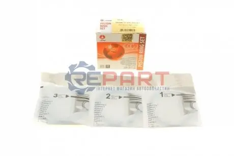 Кільця поршневі Daewoo Matiz 0.8/1.0 08- (+0.50/69.00mm) (1.2x1.5x2.8) (к-кт 3 цилиндра) AMP PR-DAE-37-1401-050-SET Купити в Україні