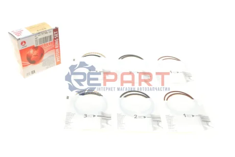 Кільця поршневі Daewoo Lanos 1.4/1.5i 90- (+0,75) (1.5-1.5-3) (к-кт 4 циліндри) AMP PR-DAE-47-3548-075-SET Купити в Україні