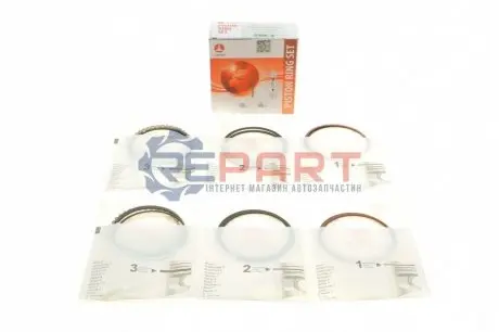 Кільця поршневі Daewoo Lanos 1.5 8V 90- (+0,25/76,75mm) (1.5x1.5x3.0) (к-кт 4 циліндра) AMP PRDAE493548025SET Купити в Україні