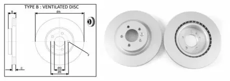 Фото Диск тормозной, лев/прав, пер. APLUS (61453AP) изображение 1