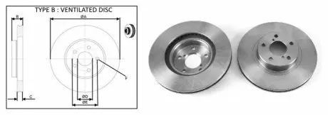 Фото Диск гальмівний (передній) Subaru Forester/Impreza/Legacy/Outback 97- (277x24) (вент.) APLUS (61476AP) зображення 1