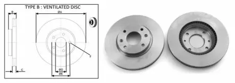 Фото Гальмівні диски APLUS (61645AP) зображення 1