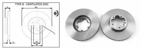 Фото Диск тормозной, лев/прав, пер. APLUS (61653AP) изображение 1