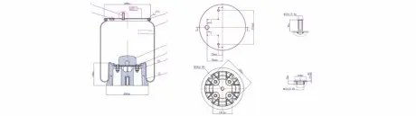 Пневморессора 4810NP13 (в сборе пласт.стакан) APLUS 91662AP
