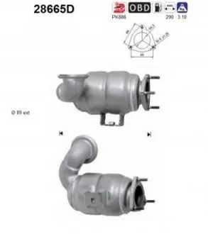 Катализатор вихлопної системи Citroen Jumper/Fiat Ducato/Peugeot Boxer 2.2/2.3D 06 AS 28665D