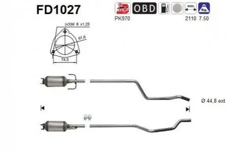 Автозапчасть AS FD1027
