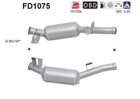 Фільтр сажевий MB GL-class (X164)/M-class (W164) 05-12 OM642 (Euro 4) AS FD1075