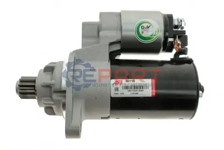 Стартер Audi A3/VW Golf/Sharan/Skoda Octavia/Seat Alhambra/Leon/Toledo 1.8 T-2.0 95-10 (1.1kw)(z=10) AS S0119