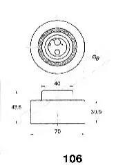 Фото Ролик модуля натяжителя ремня ASHIKA (4501106) изображение 1