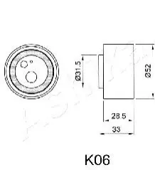 Ролик паска приводного Kia Carens, Clarus// Mazda 323 V, VI, Mx-5 I, II 1.5/1.6/1.8 92- ASHIKA 45-0K-006 Купить в Украине