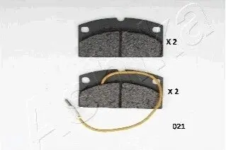 Гальмівні колодки, дискове гальмо (набір) ASHIKA 5000021