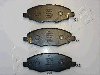 Гальмівні колодки, дискове гальмо (набір) ASHIKA 5002225