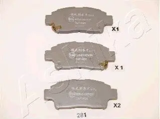 Тормозные колодки, дисковый тормоз.) ASHIKA 5002281