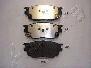 Колодки гальмівні (передні) Mazda 6 02-07 ASHIKA 5003305