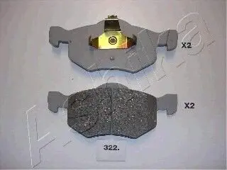 Гальмівні колодки, дискове гальмо (набір) ASHIKA 5003322