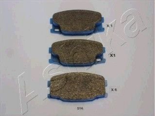 Гальмівні колодки, дискове гальмо (набір) ASHIKA 5005514 (фото 1)
